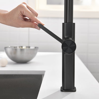 Metora Waterfall & Pull-Out Kitchen Faucet with Temperature Display-KF2209