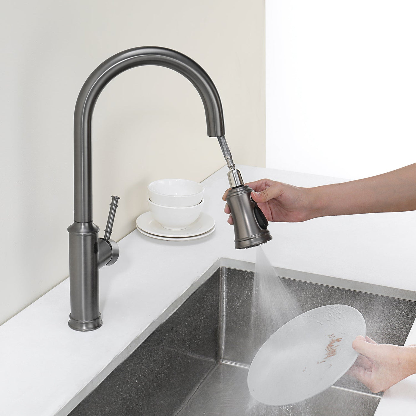 Metora Touchless Sensor & Pull-Down Kitchen Faucet - KF2210