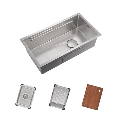 Metora Single Bowl Honeycomb Embossed Anti-scratch Kitchen Sink-KS2201