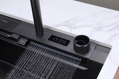 Metora Waterfall Workstation Kitchen Sink Set With Digital Temperature Display-KS2204