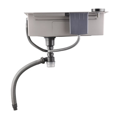 Recertified-Waterfall Workstation Kitchen Sink Set Digital Temperature Display & LED Lighting-KS2205-EU