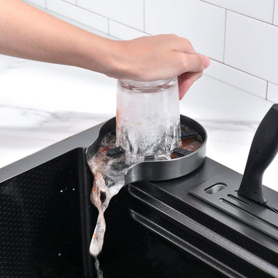 Metora 33x22 Inch Waterfall Workstation Kitchen Sink Set Digital Temperature Display & LED Lighting-KS2205L