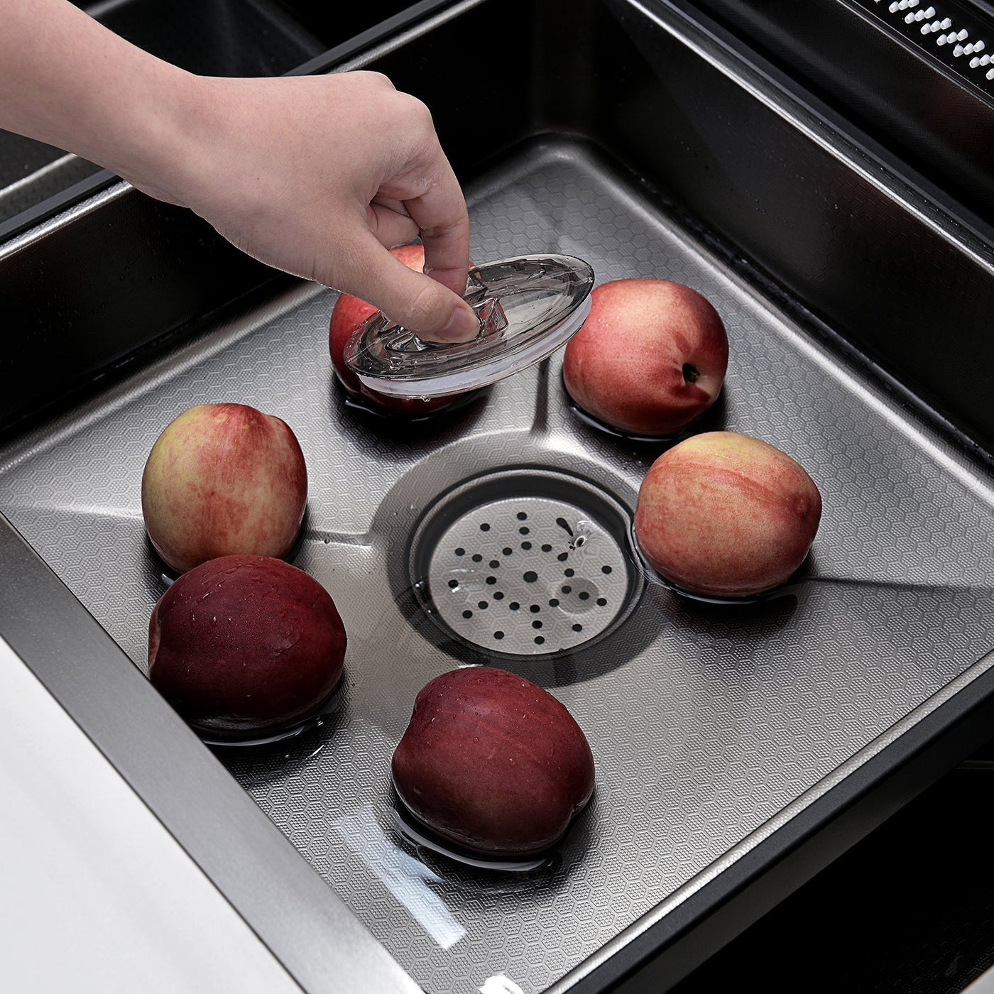 Metora Two Outlets Waterfall Faucet Kitchen Sink with Digital Temperature Display & LED Lighting-KS2208