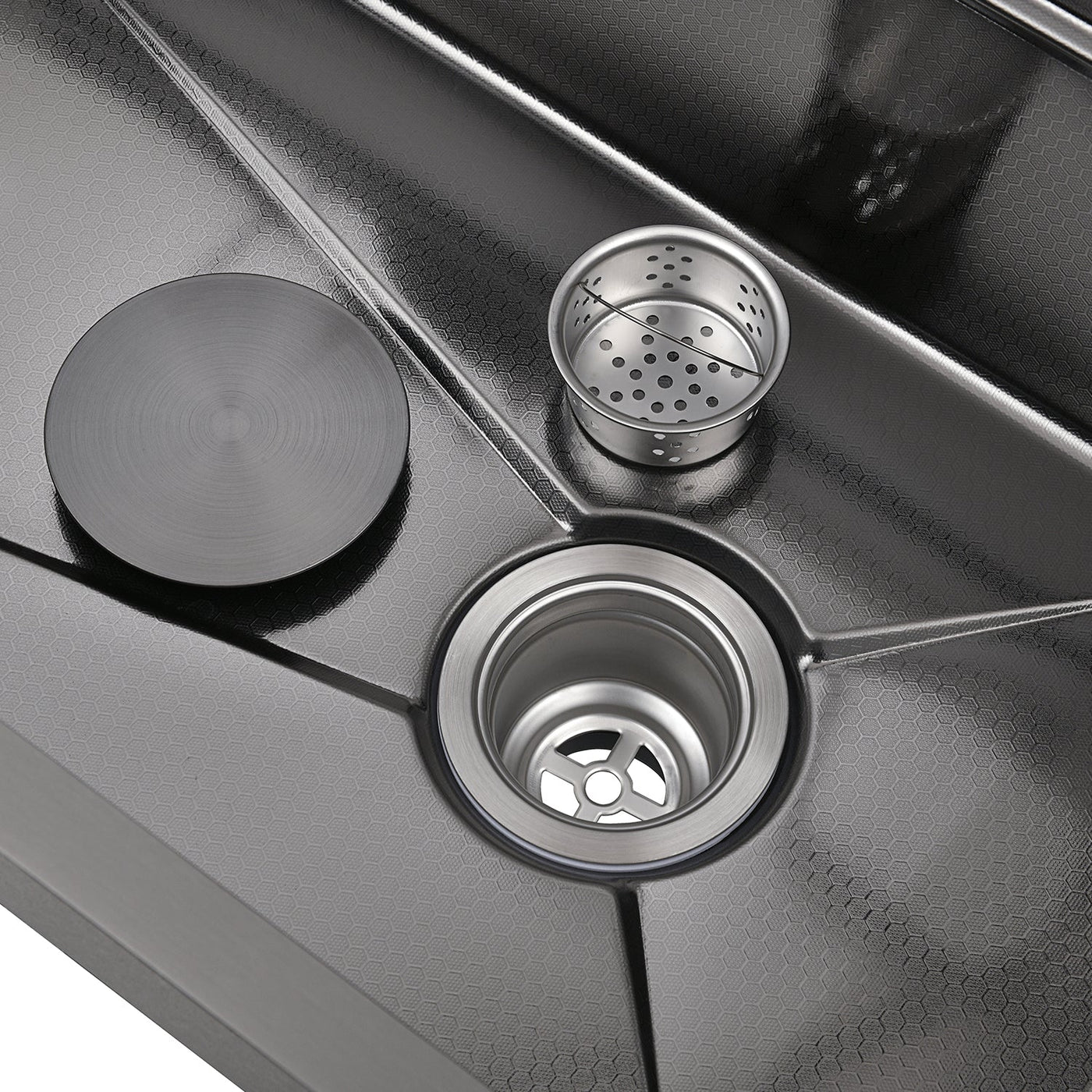Metora Two Outlets Waterfall Faucet Kitchen Sink with Digital Temperature Display & LED Lighting-KS2208