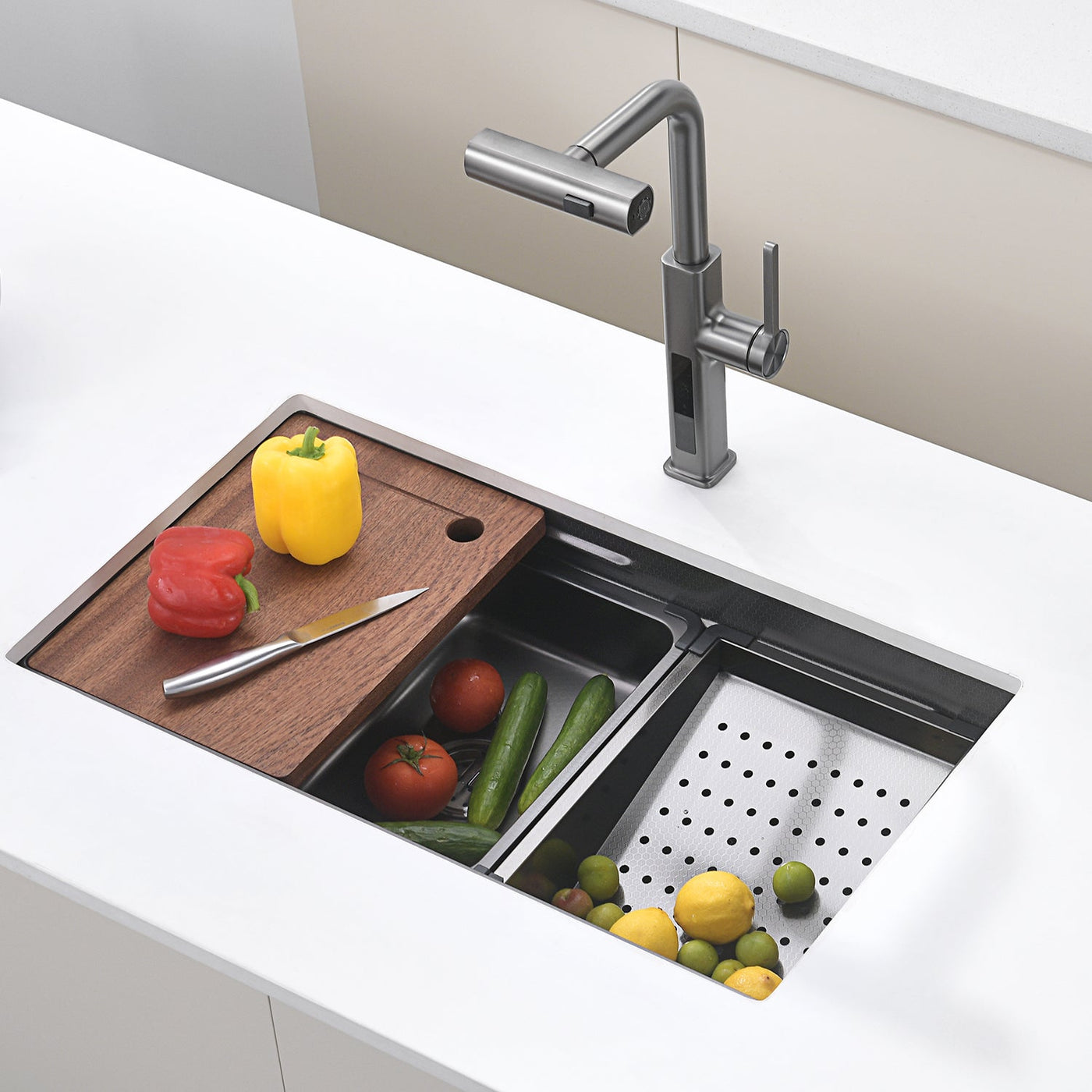 Metora Single Bowl Honeycomb Embossed Anti-scratch Kitchen Sink-KS2201