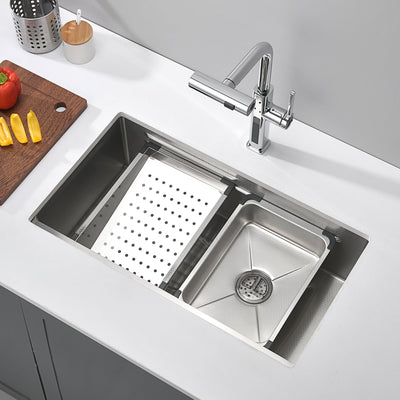 Metora Single Bowl Honeycomb Embossed Anti-scratch Kitchen Sink-KS2201