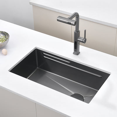 Metora Single Bowl Honeycomb Embossed Anti-scratch Kitchen Sink-KS2201