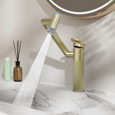 Metora 1080° Rotatable Single-Hole Bathroom Faucet With Temperature Display-BF2208-PRO