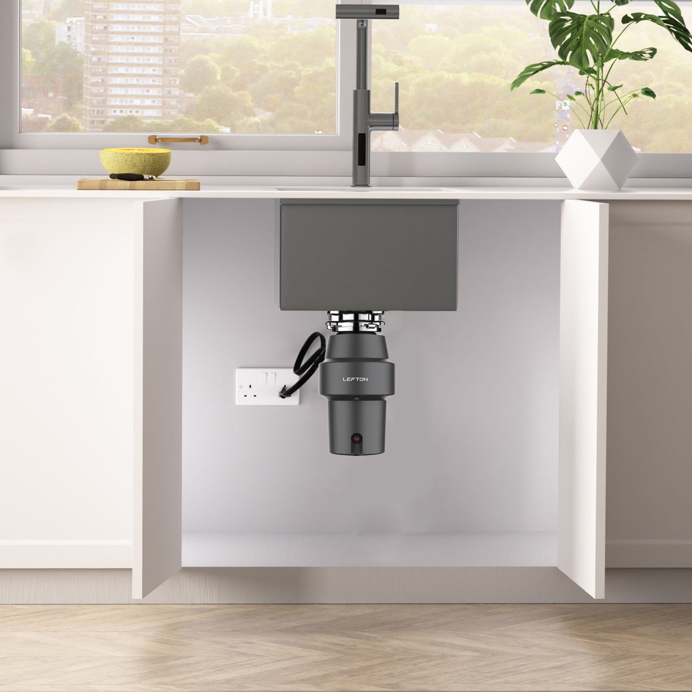 Metora 17"x17" Undermount Stainless Steel Workstation RV & Kitchen Bar Sink-BS2501 with 1/2 HP Garbage Disposal-LGD-513