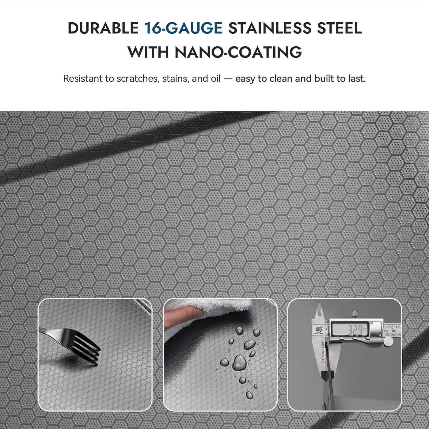 Metora 33"x22" Waterfall Stainless Steel Single Bowl Workstation Kitchen Sink with Digital Temperature Display-KS2206L-PRO