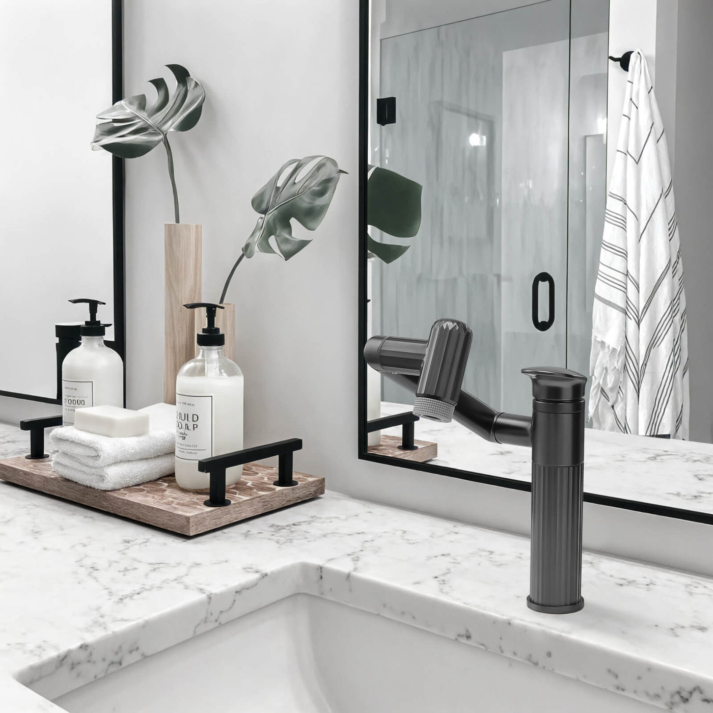 Metora 360° Rotatable Single-Hole Bathroom Faucet-BF2208