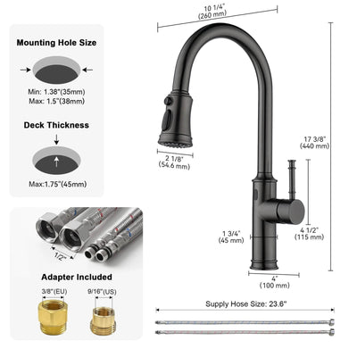 Metora Touchless Sensor & Pull-Down Kitchen Faucet - KF2210