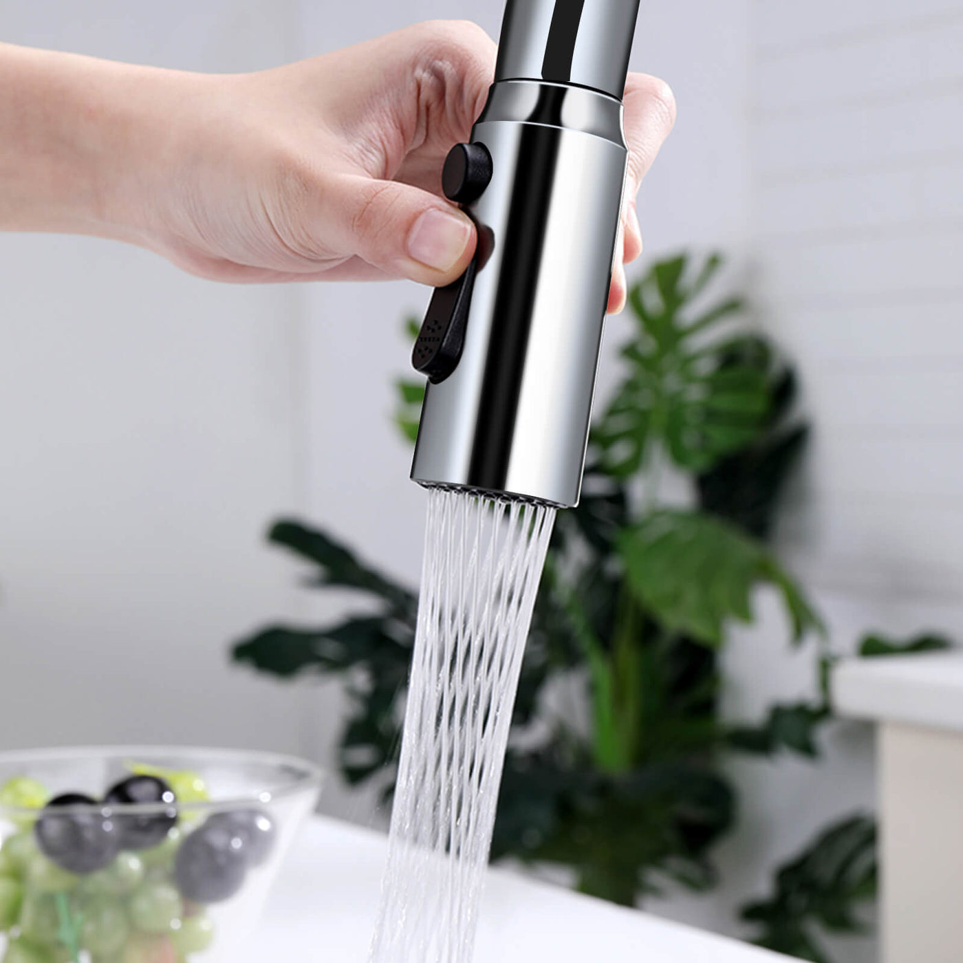 Metora Touchless Sensor & Pull-Down Kitchen Faucet with Temperature Display-KF2206