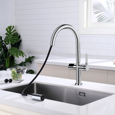 Metora Touchless Sensor & Pull-Down Kitchen Faucet with Temperature Display-KF2206