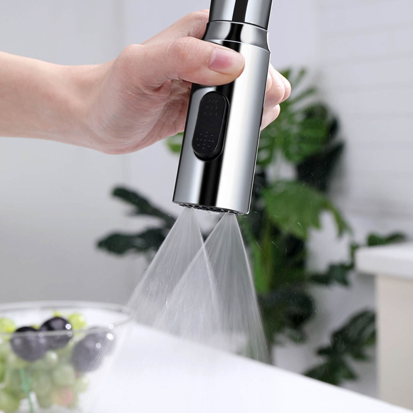 Metora Touchless Sensor & Pull-Down Kitchen Faucet with Temperature Display-KF2206