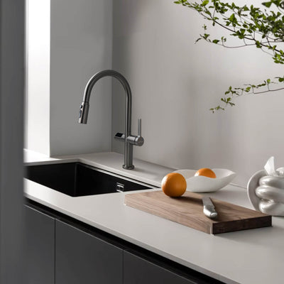 Metora Touchless Sensor & Pull-Down Kitchen Faucet with Temperature Display-KF2206