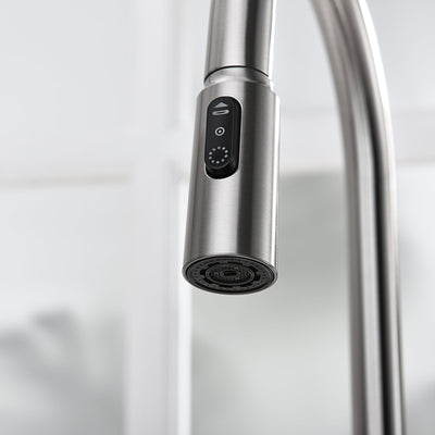 Metora Modern Pull-Down Kitchen Faucet with Temperature Display-KF2501