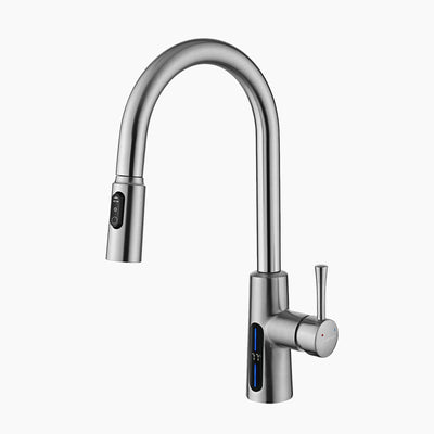 Metora Modern Pull-Down Kitchen Faucet with Temperature Display-KF2501
