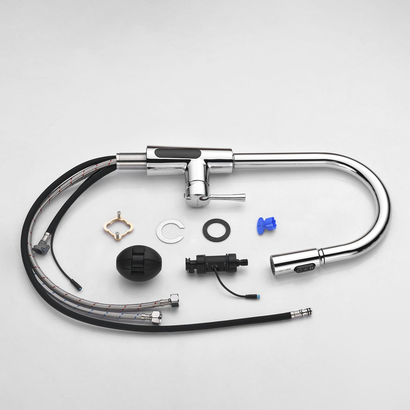 Metora Modern Pull-Down Kitchen Faucet with Temperature Display-KF2501