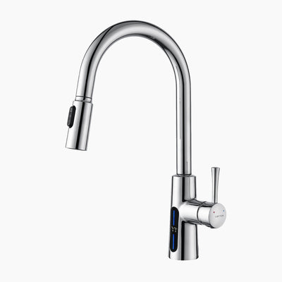 Metora Modern Pull-Down Kitchen Faucet with Temperature Display-KF2501