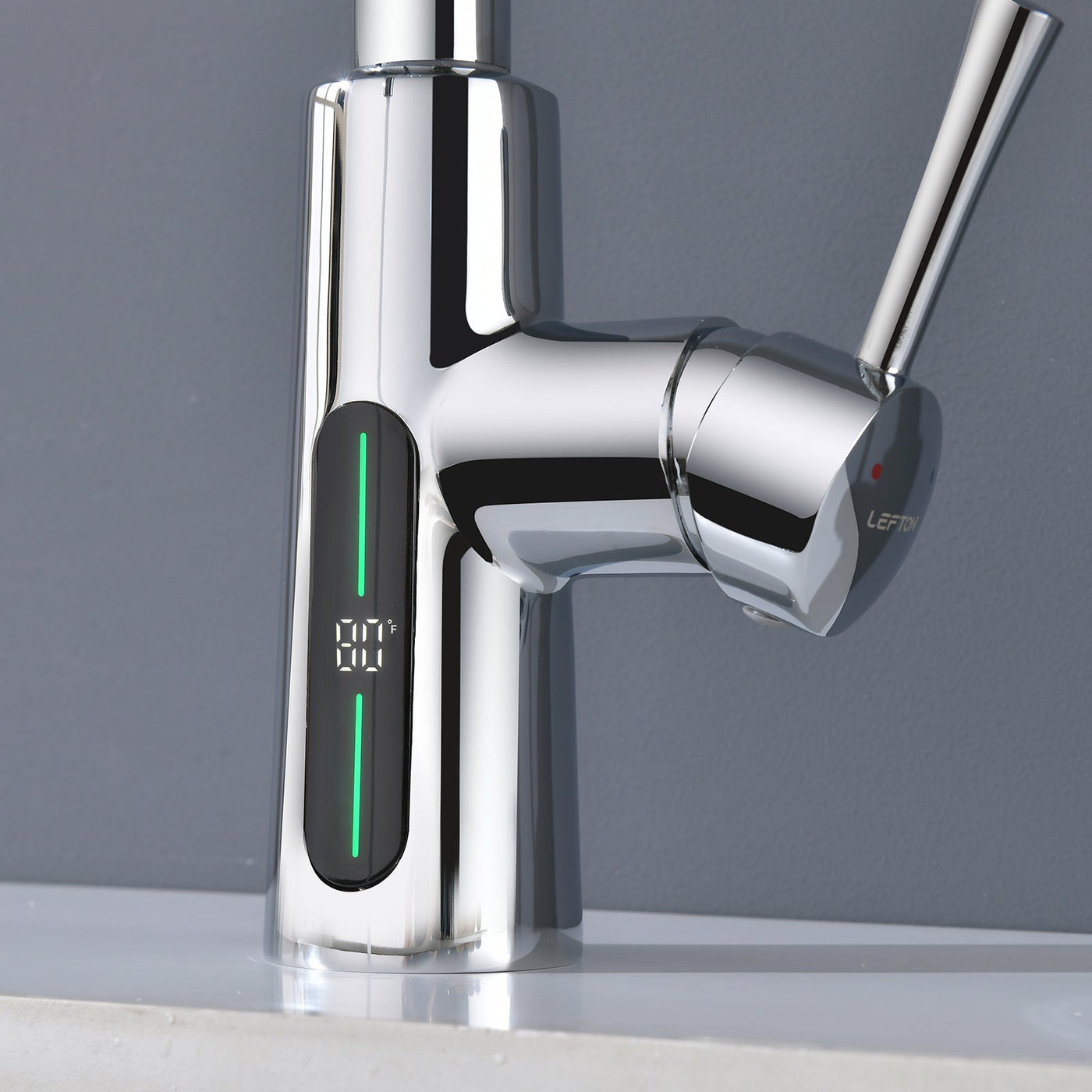 Metora Modern Pull-Down Kitchen Faucet with Temperature Display-KF2501