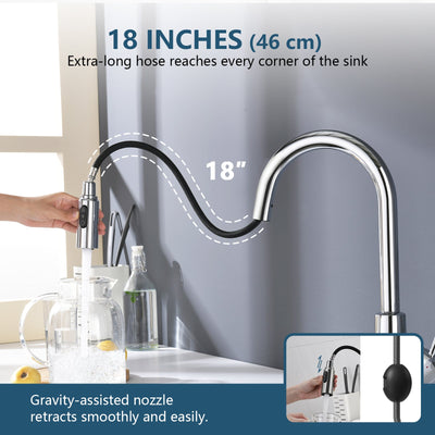 Metora Modern Pull-Down Kitchen Faucet with Temperature Display-KF2501