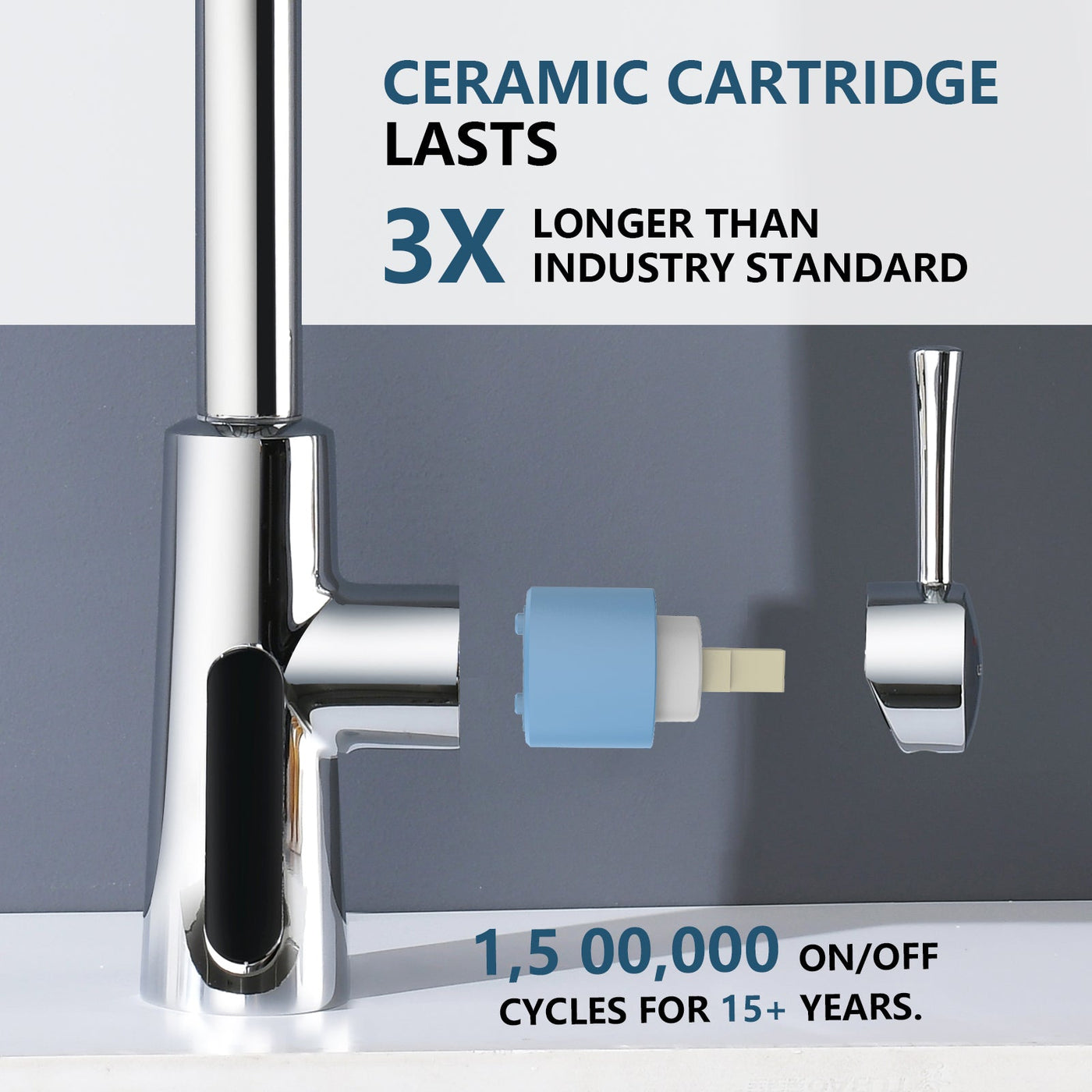 Metora Modern Pull-Down Kitchen Faucet with Temperature Display-KF2501