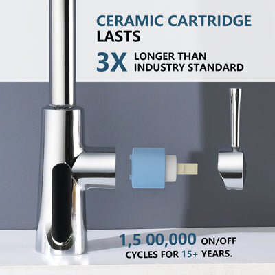 Metora Modern Pull-Down Kitchen Faucet with Temperature Display-KF2501