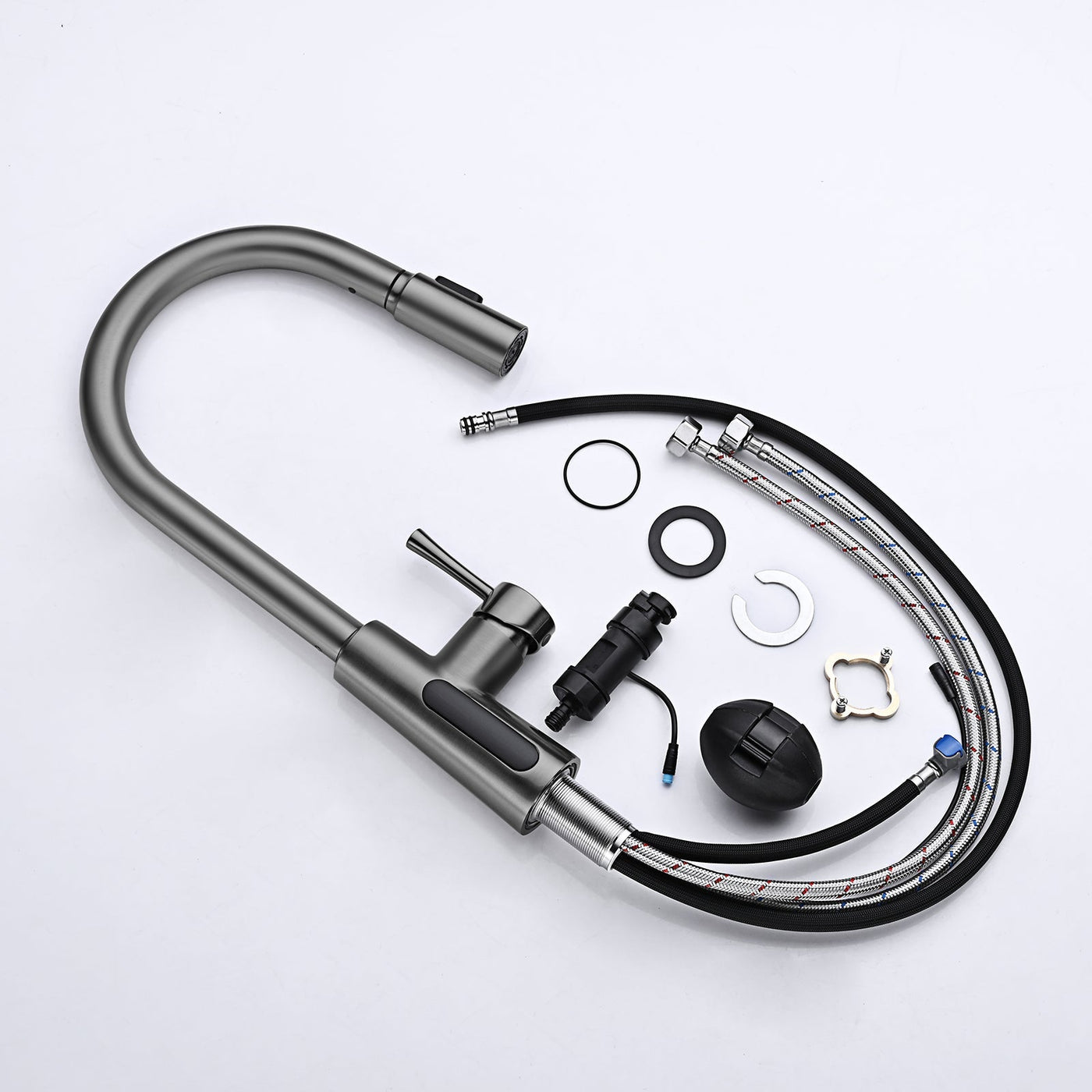 Metora Modern Pull-Down Kitchen Faucet with Temperature Display-KF2501