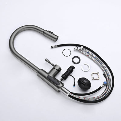 Metora Modern Pull-Down Kitchen Faucet with Temperature Display-KF2501