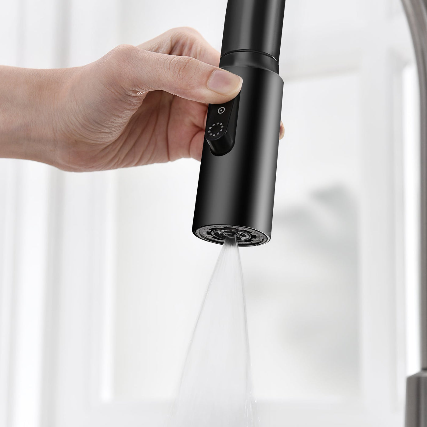 Metora Modern Pull-Down Kitchen Faucet with Temperature Display-KF2501