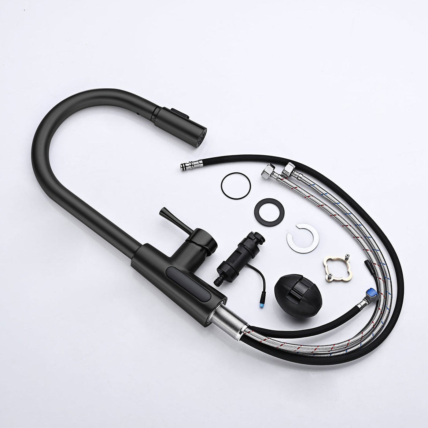 Metora Modern Pull-Down Kitchen Faucet with Temperature Display-KF2501