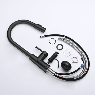 Metora Modern Pull-Down Kitchen Faucet with Temperature Display-KF2501