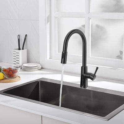 Metora Modern Pull-Down Kitchen Faucet with Temperature Display-KF2501
