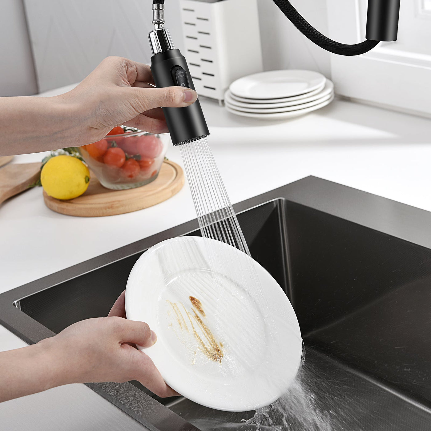 Metora Modern Pull-Down Kitchen Faucet with Temperature Display-KF2501