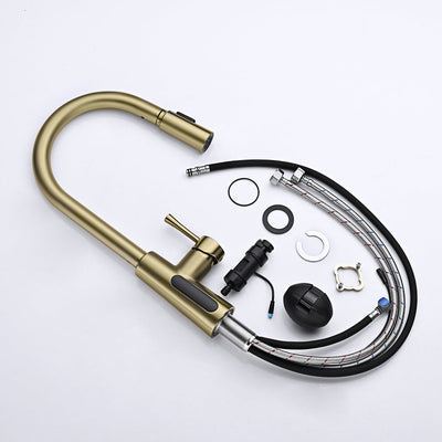 Metora Modern Pull-Down Kitchen Faucet with Temperature Display-KF2501