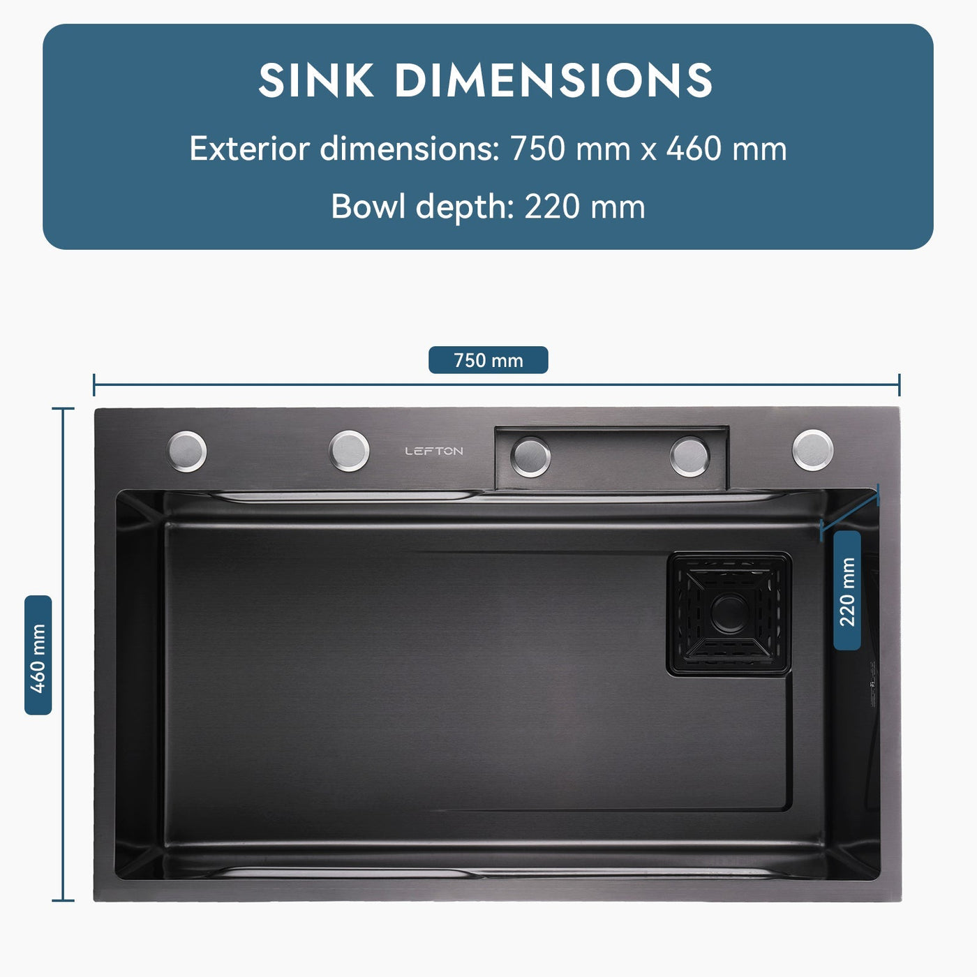 Metora Single Bowl Workstation Kitchen Sink Set with Waterfall Faucet-KS2203