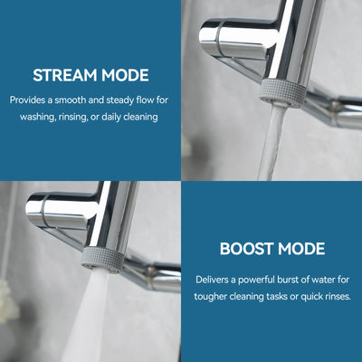 Metora Single-Hand 1080° Rotating Bathroom Built-in Filter Faucet With Temperature Display-BPF01