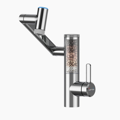 Metora Single-Hand 1080° Rotating Bathroom Built-in Filter Faucet With Temperature Display-BPF01