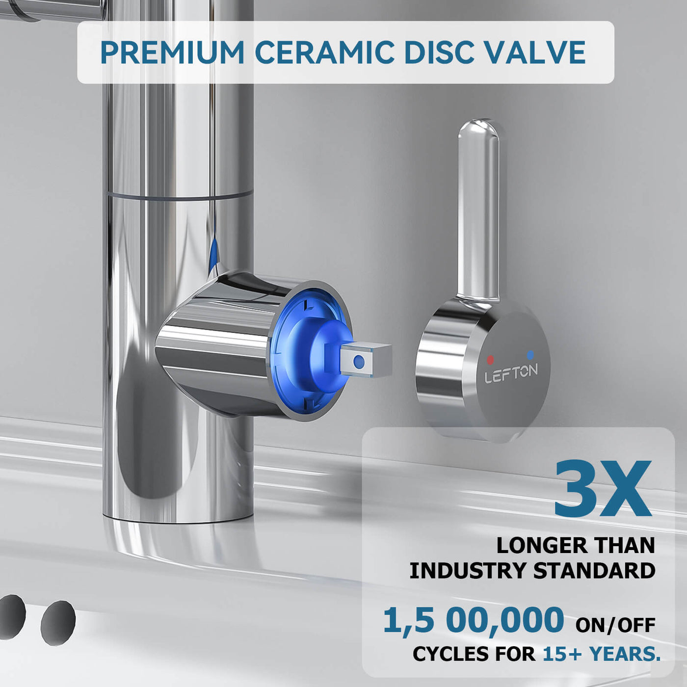 Metora Single-Hand 1080° Rotating Bathroom Built-in Filter Faucet With Temperature Display-BPF01