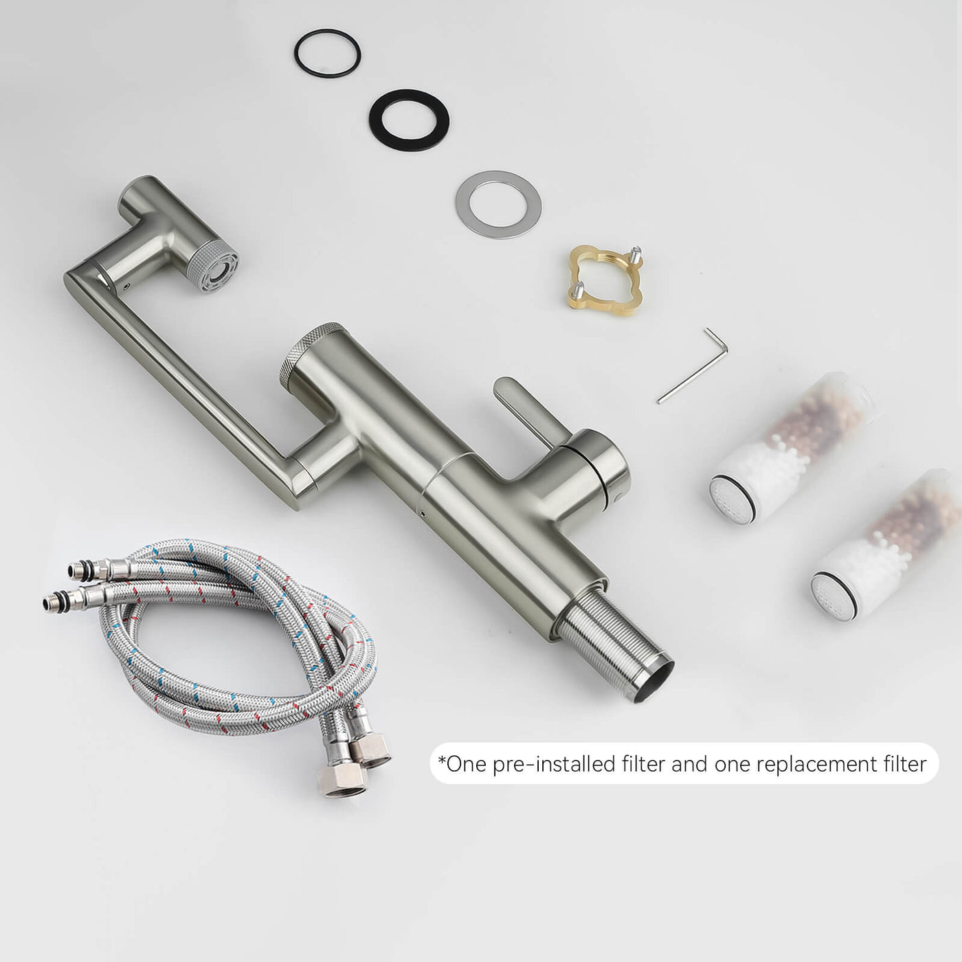 Metora Single-Hand 1080° Rotating Bathroom Built-in Filter Faucet With Temperature Display-BPF01