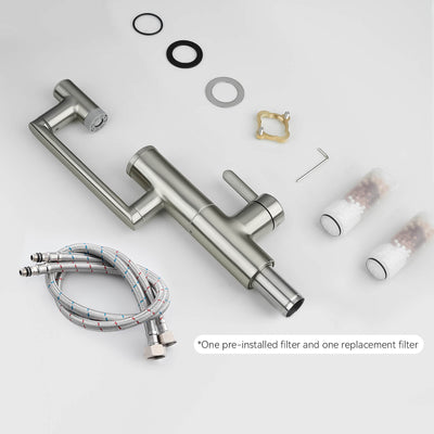 Metora Single-Hand 1080° Rotating Bathroom Built-in Filter Faucet With Temperature Display-BPF01