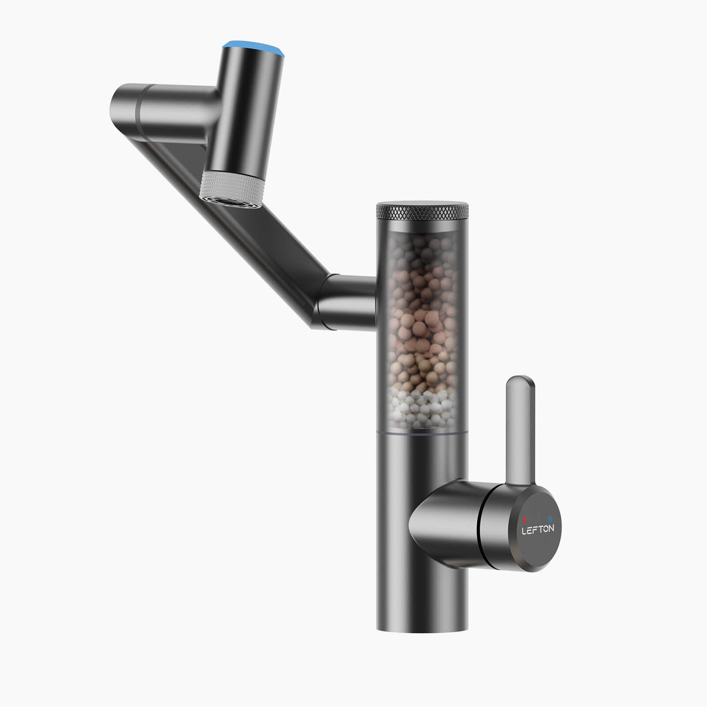 Metora Single-Hand 1080° Rotating Bathroom Built-in Filter Faucet With Temperature Display-BPF01