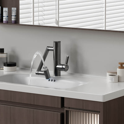 Metora Single-Hand 1080° Rotating Bathroom Built-in Filter Faucet With Temperature Display-BPF01