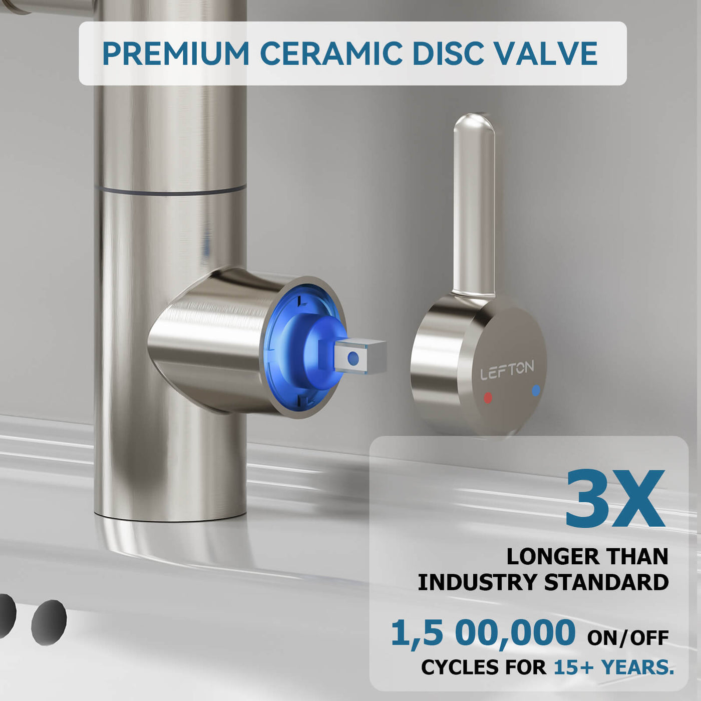 Metora Single-Hand 1080° Rotating Bathroom Built-in Filter Faucet With Temperature Display-BPF01