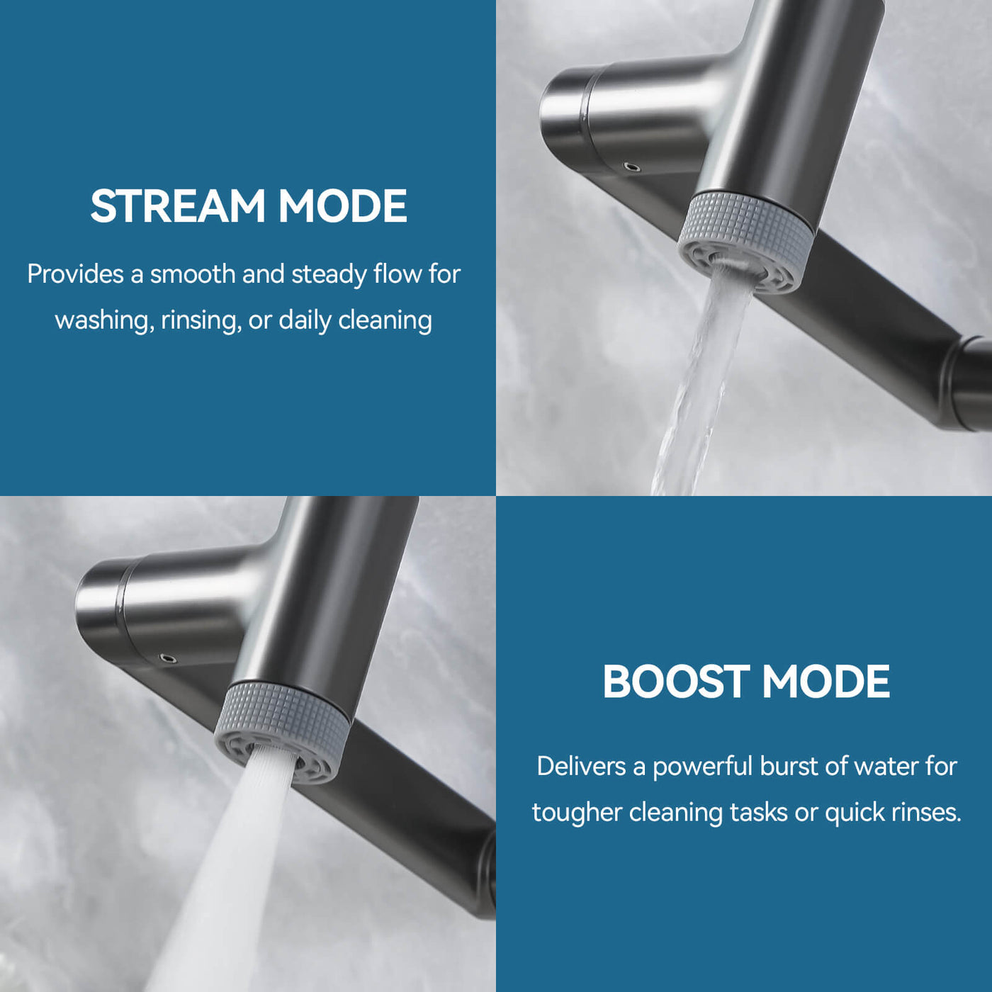 Metora Single-Hand 1080° Rotating Bathroom Built-in Filter Faucet With Temperature Display-BPF01