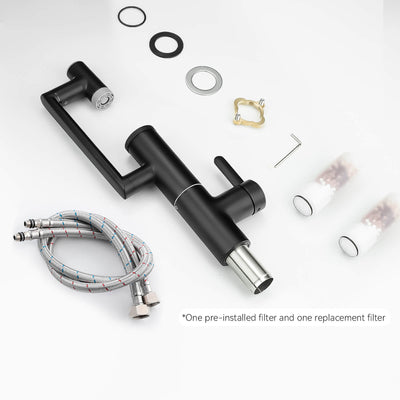 Metora Single-Hand 1080° Rotating Bathroom Built-in Filter Faucet With Temperature Display-BPF01