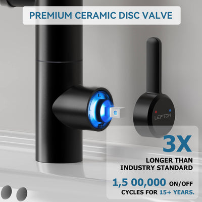 Metora Single-Hand 1080° Rotating Bathroom Built-in Filter Faucet With Temperature Display-BPF01