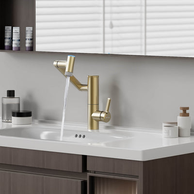 Metora Single-Hand 1080° Rotating Bathroom Built-in Filter Faucet With Temperature Display-BPF01