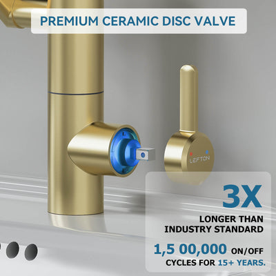 Metora Single-Hand 1080° Rotating Bathroom Built-in Filter Faucet With Temperature Display-BPF01